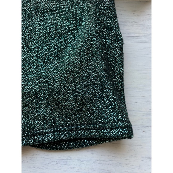 Size 4, TOPSHOP, shimmery green and black crop top - Picture 9 of 12